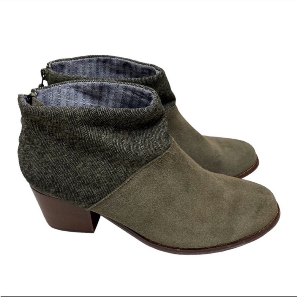 TOM’S Leila Tarmac Green Ankle Booties size 9 - Picture 7 of 11